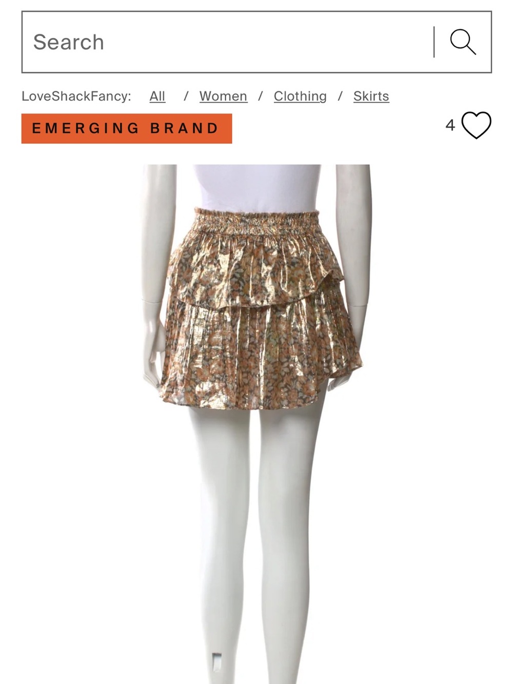 LoveShackFancy Heritage Ruffle Mini Skirt - Picture 1 of 5